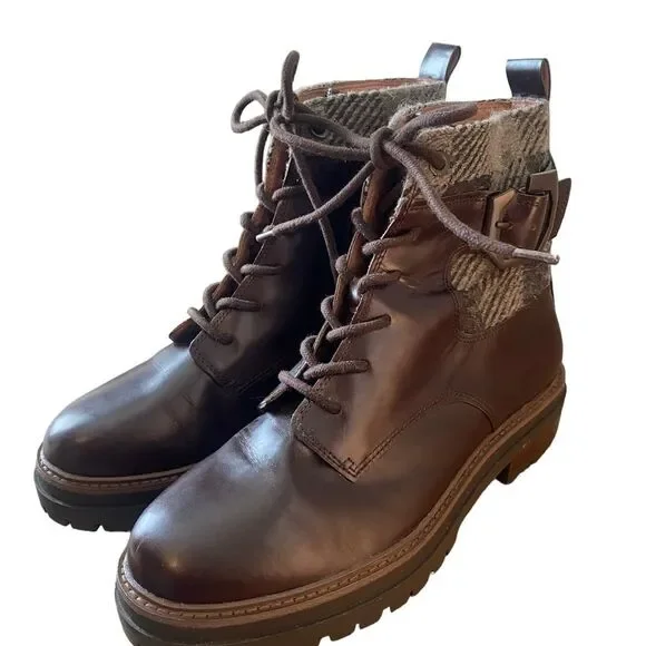 Louise Et Cie Saliha Chunky Brown Leather Lug sole moto chic Boot 11M/43 NWOB - Picture 7 of 10